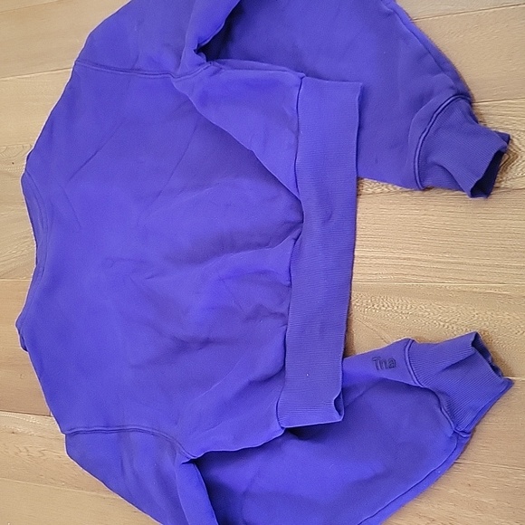 TNA Aritzia Cozy Fleece‎ Perfect Long Sleeve Quarter Zip Cropped Sweatshirt 2XS - Picture 11 of 11